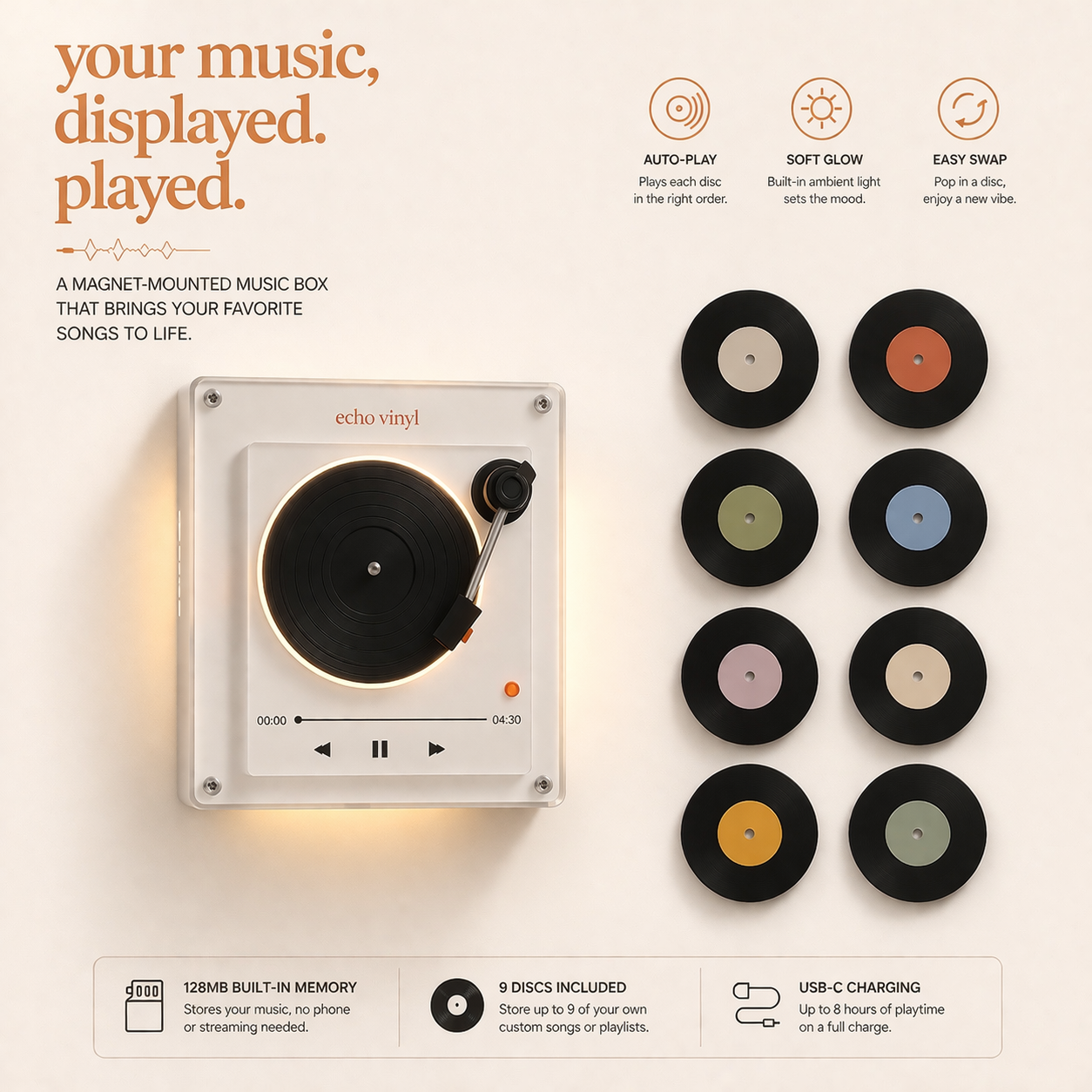 EchoVinyl™ Music Box